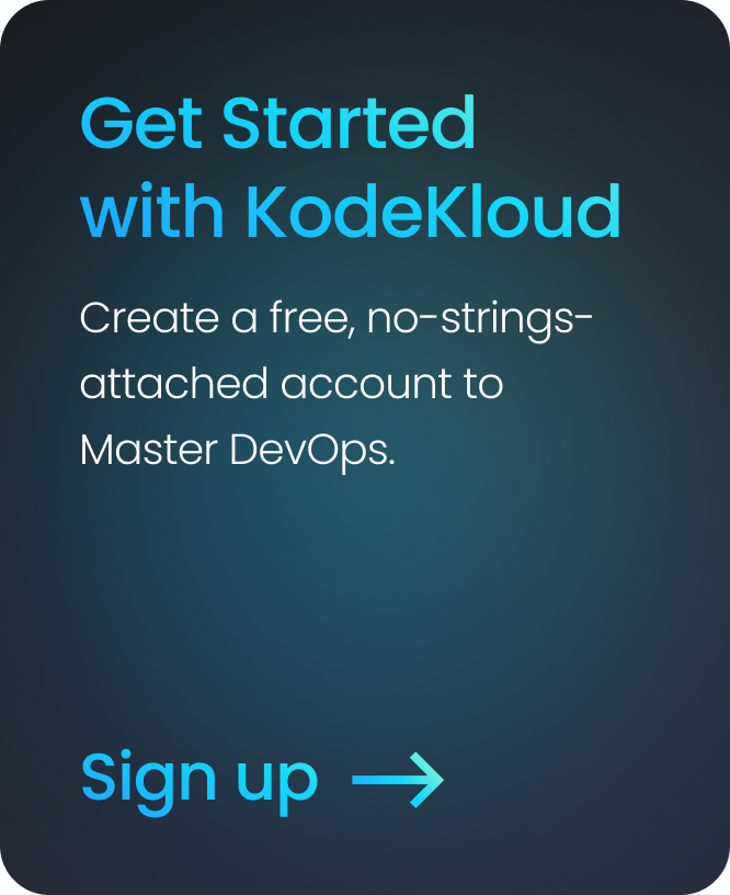 Sign up for KodeKloud