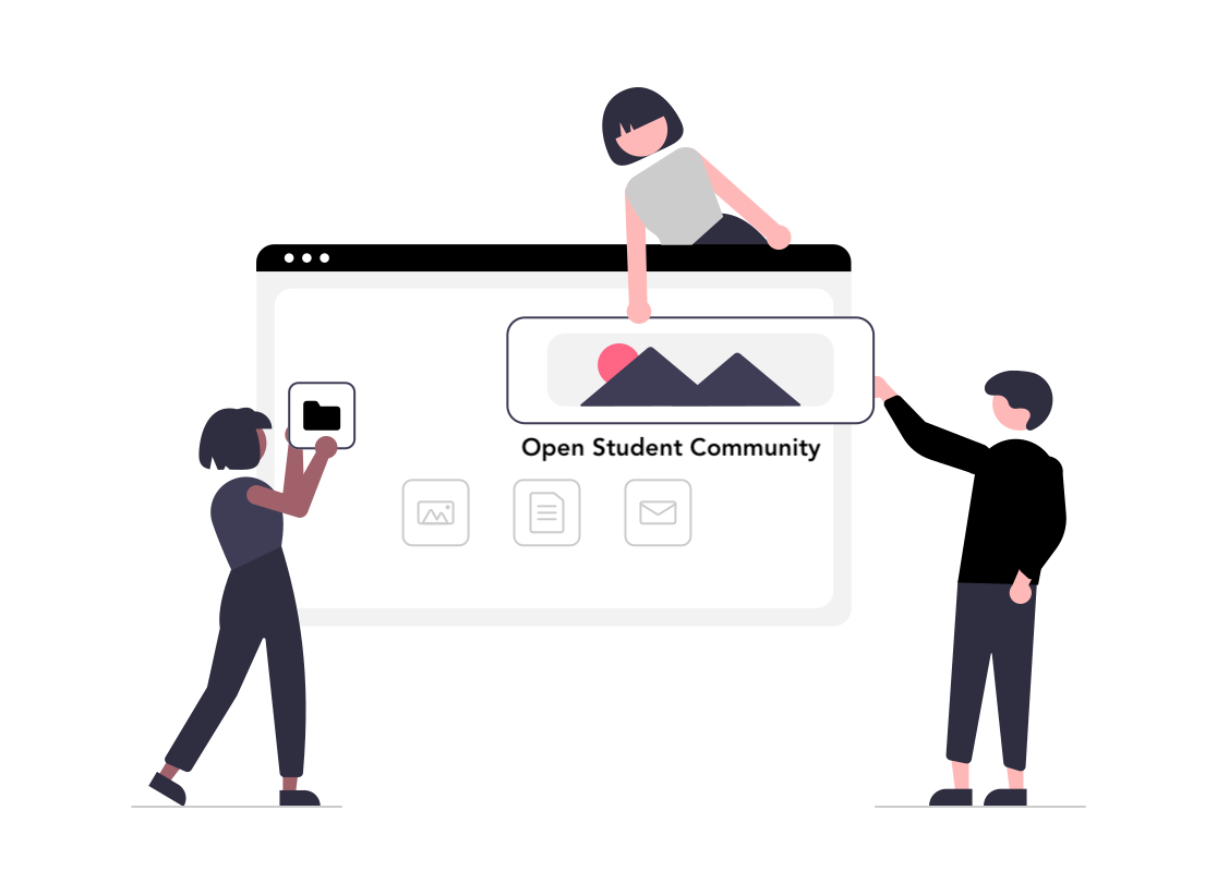 Illustration - Open Student Community Outreach on Internet