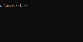 Screenshot showing Windows' Command Prompt