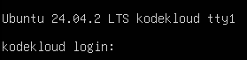 Screenshot of text-based console login on Ubuntu server