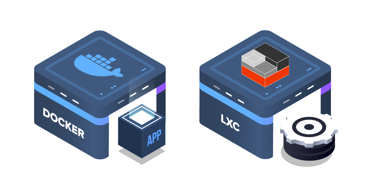 Docker container vs. LXC container