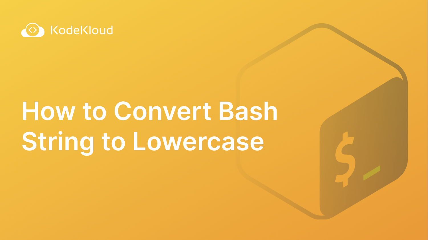 How to Convert Bash String to Lowercase