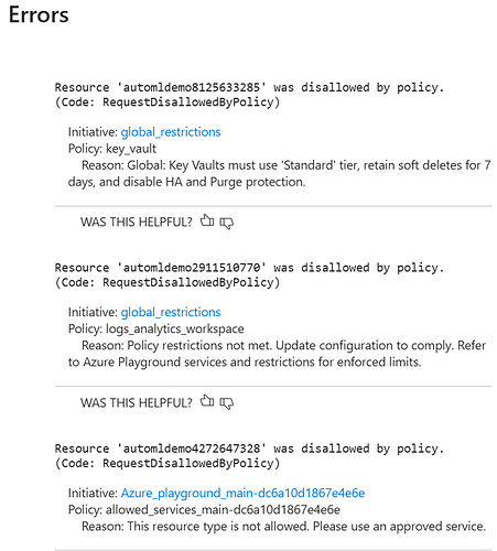 Azure Error