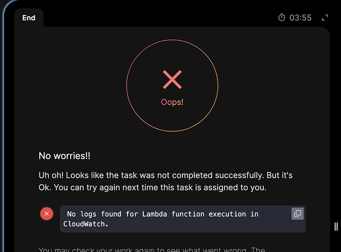 No logs found for Lambda function