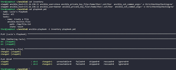 ansible correct