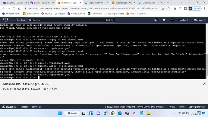 error running yaml file