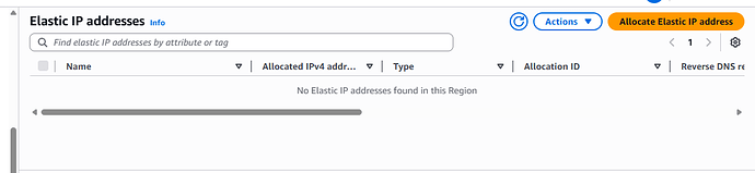 no elastic ip