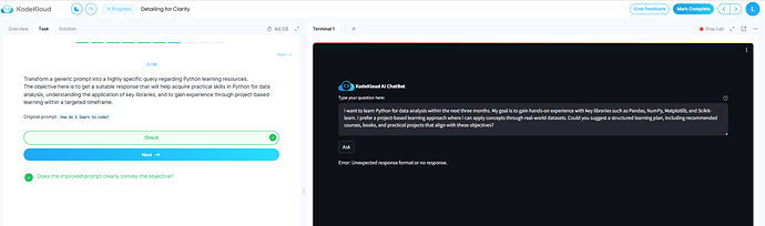 Prompt issues