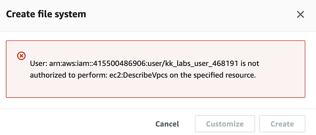 Unable to Create EFS in AWS labs - AWS - KodeKloud - DevOps Learning ...