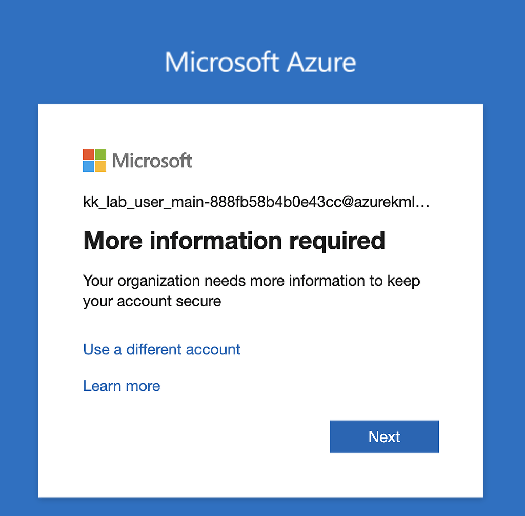 Unable to open Azure UI console - More information required