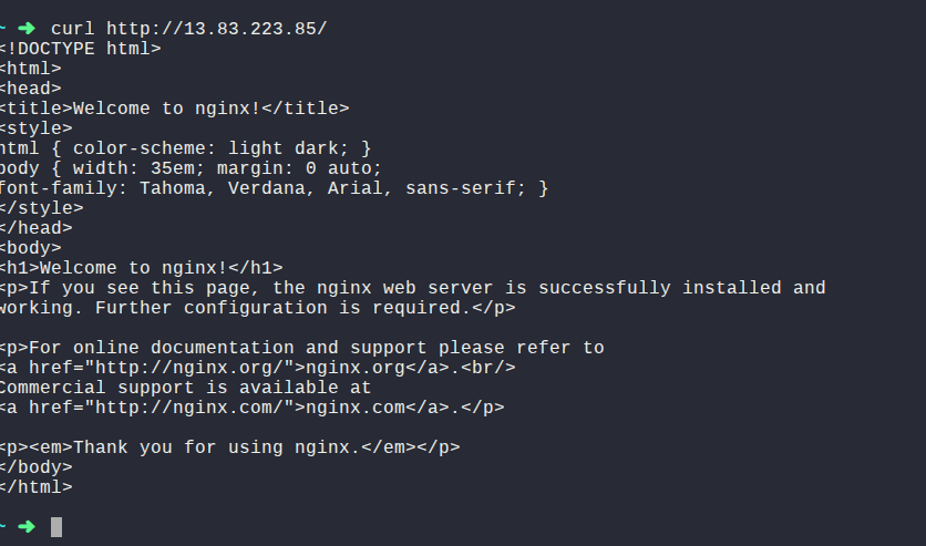 curl to agw front end ip