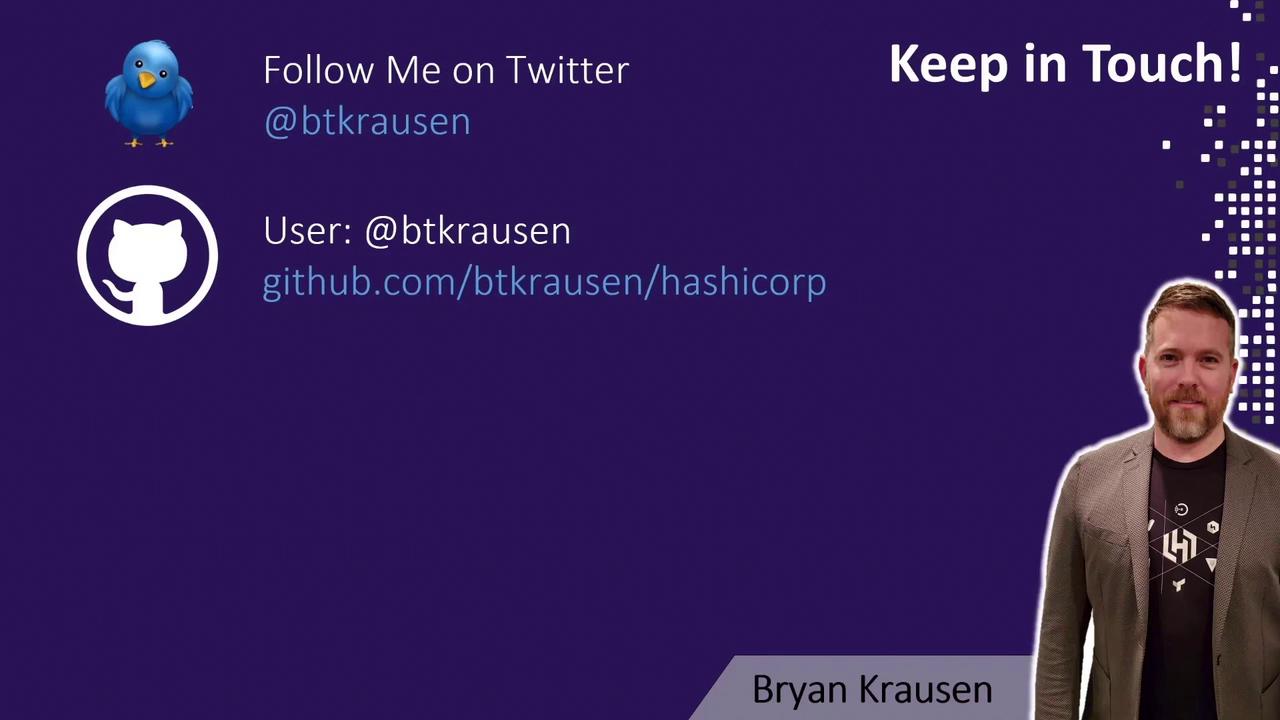 Contact info and social media handles for the instructor