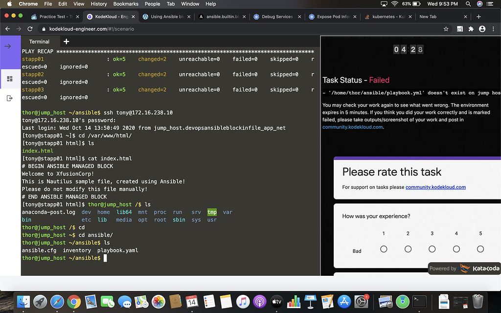 ansible blockinfile append to end of file