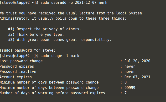linux expire user